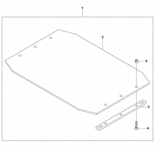 Block Paving Plate 500 MM (19.7") Assembly Parts For LG 300 By Husqvarna
