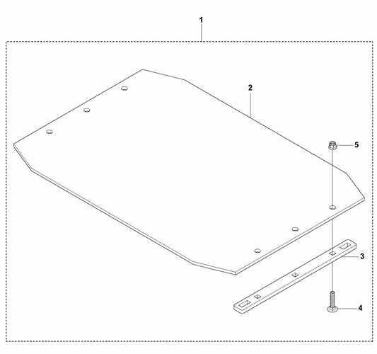 Block Paving Plate 600 MM (23.6") Assembly Parts For LG 300 By Husqvarna