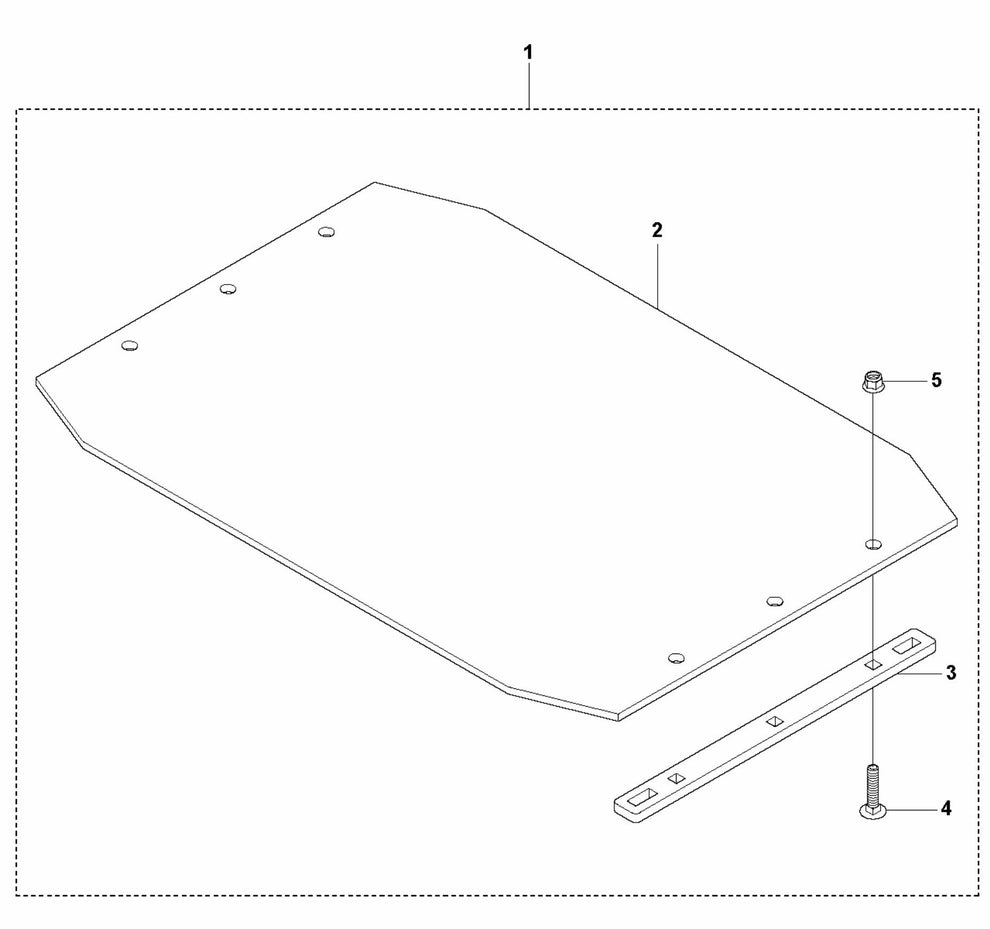 Block Paving Plate 600 MM (23.6") Assembly Parts For LG 300 By Husqvarna