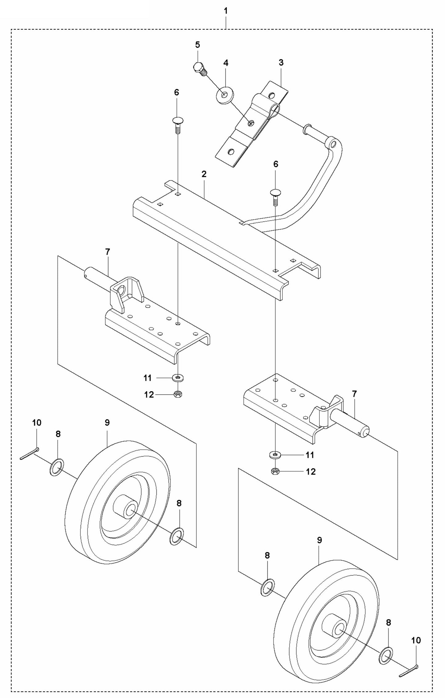 Transport Device Assembly Parts For LG 300 By Husqvarna