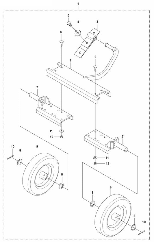 Transport Device Assembly Parts For LG 300 By Husqvarna