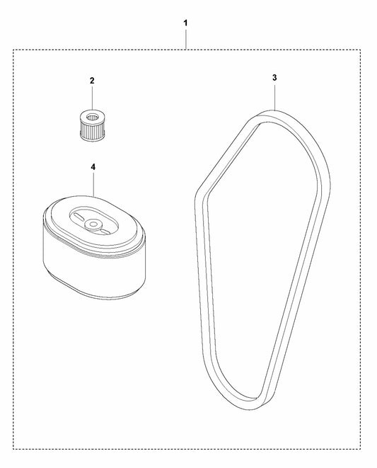 12 Months Service Kit/500 Hours Service Kit-Honda Assembly Parts For LG 300 By Husqvarna
