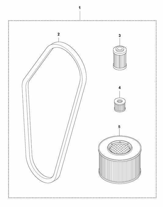 12 Months 500 Hours Service Kit-Hatz Assembly Parts For LG 300 By Husqvarna