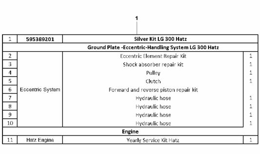 Silver Kit -  Hatz Assembly Parts For LG 300 By Husqvarna