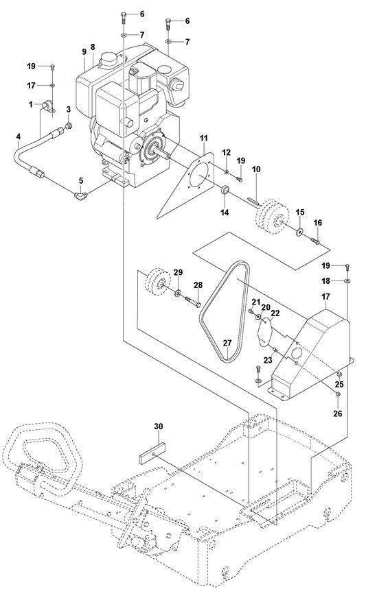 Engine Installation - Lombardini Assembly Parts For LG 400 By Husqvarna