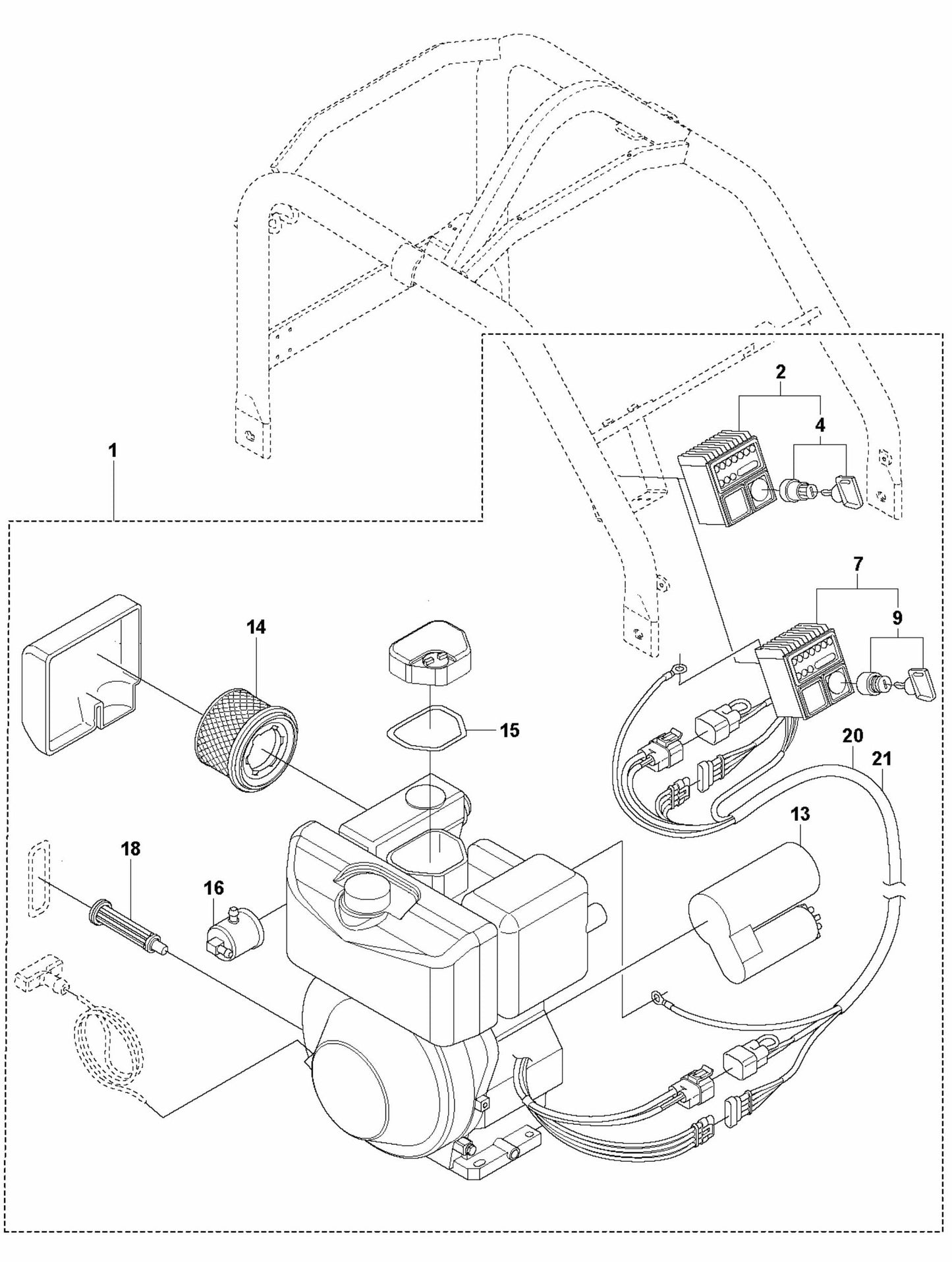 Engine - Lombardini 15 LD400- EPA Assembly Parts For LG 400 By Husqvarna