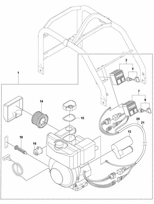 Engine - Lombardini 15 LD400- EPA Assembly Parts For LG 400 By Husqvarna