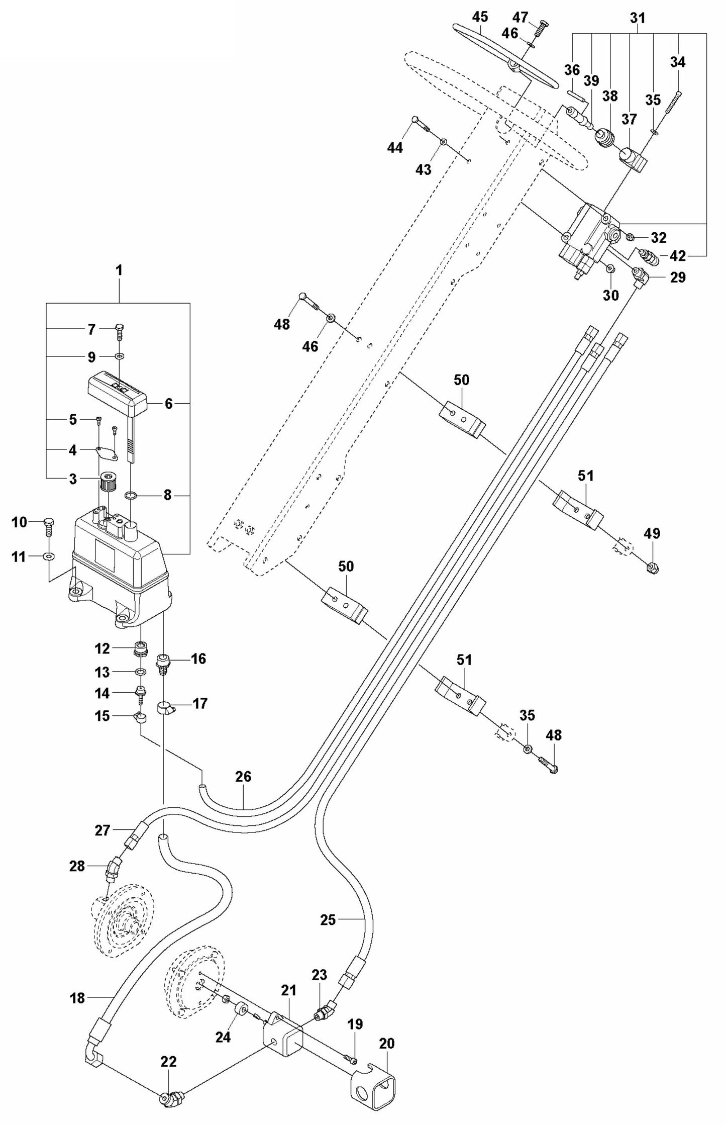 Hydraulic System Assembly Parts For LG 400 By Husqvarna
