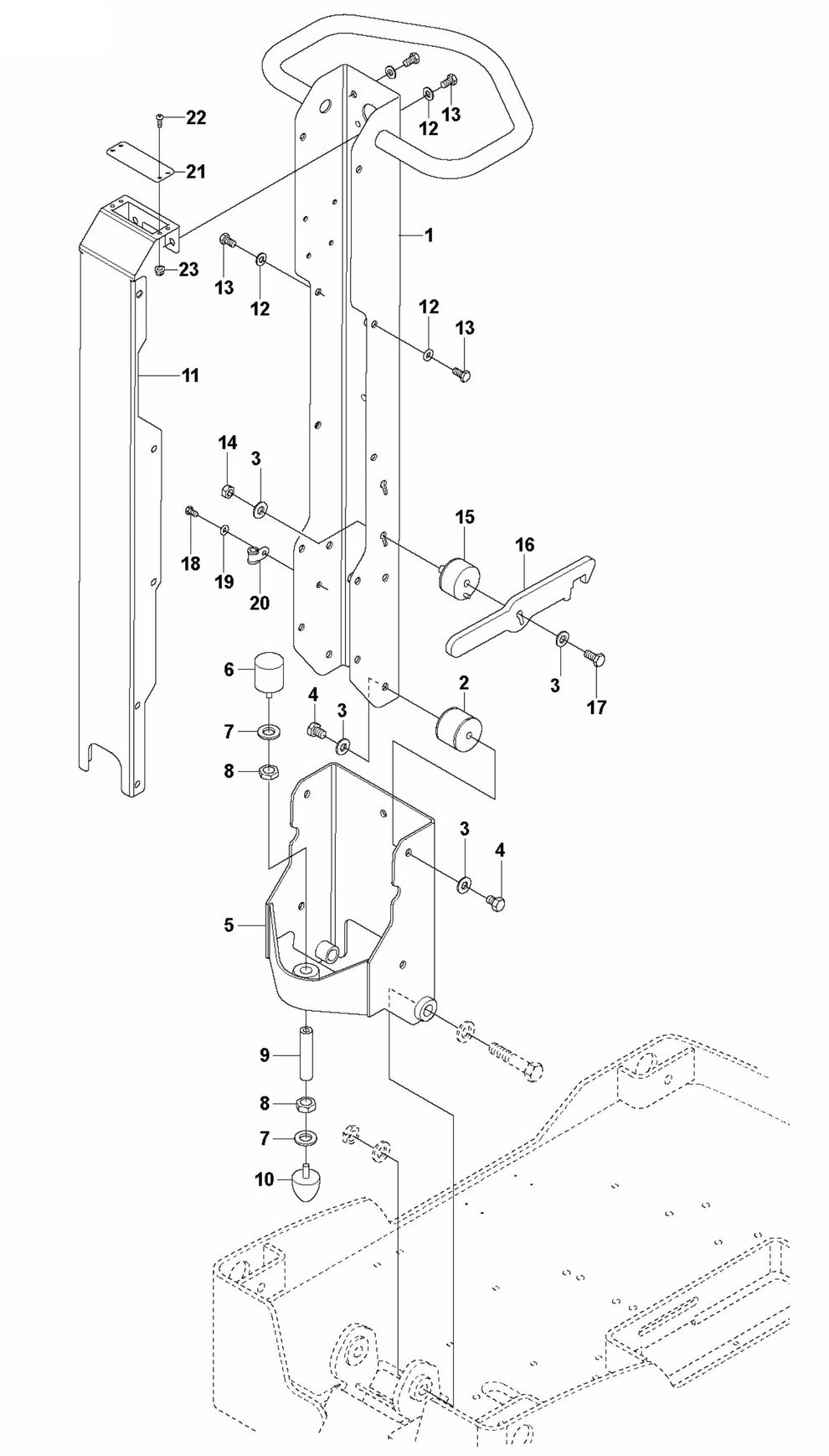Handle Assembly Parts For LG 400 By Husqvarna