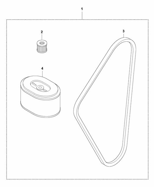 12 Months/ 500 Hours Service Kit-Honda Assembly Parts For LG 400 By Husqvarna
