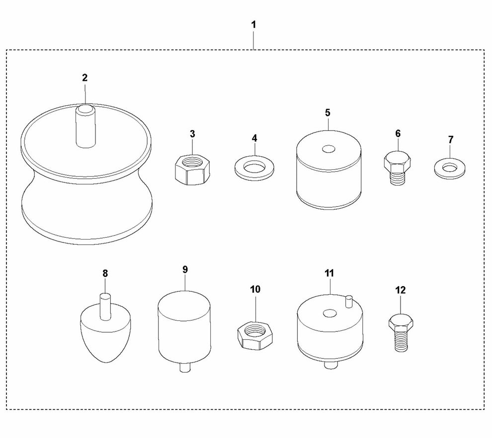 Shock Absorber Repair Kit Assembly Parts For LG 400 By Husqvarna