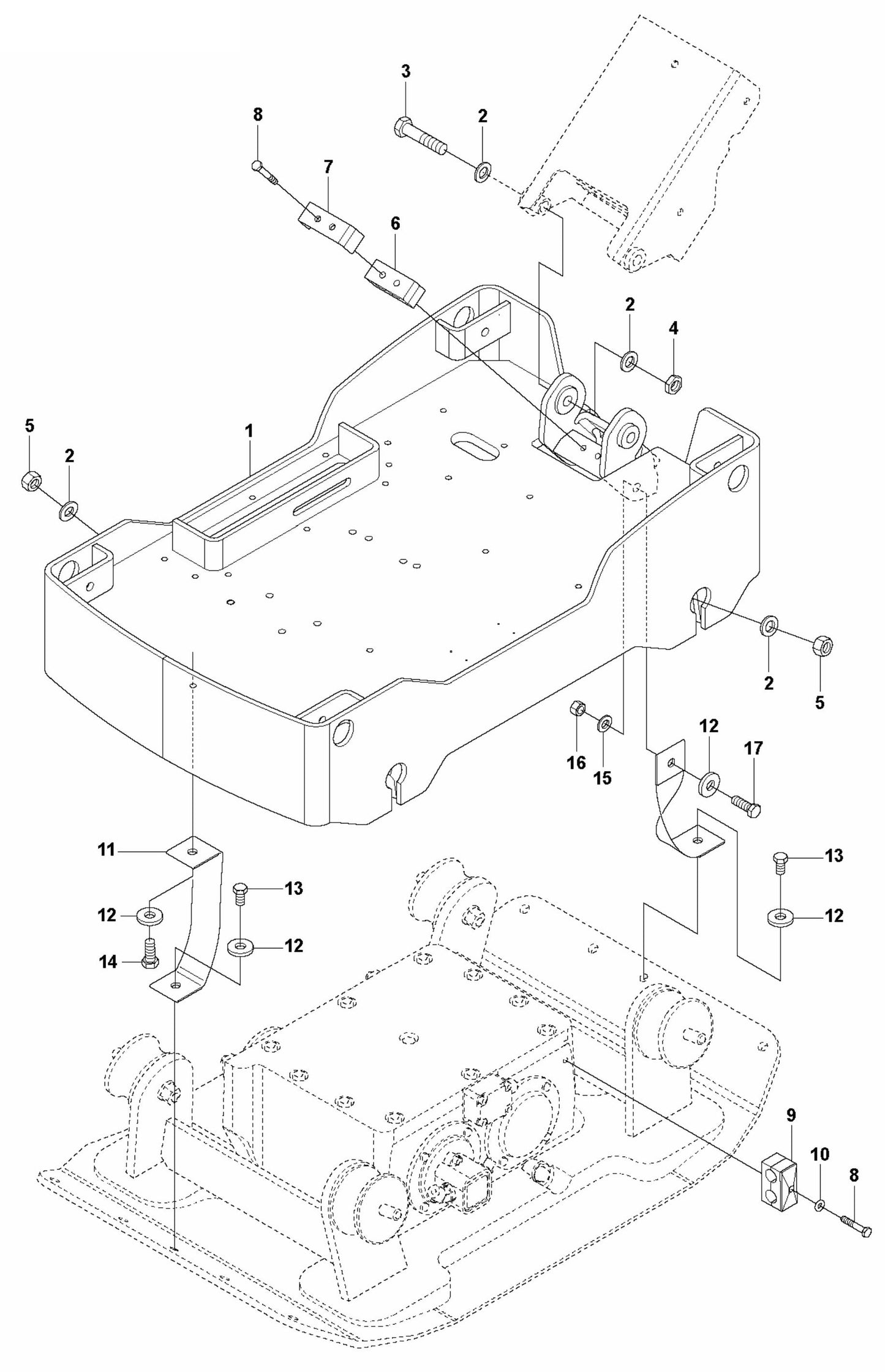 Engine plate Assembly Parts For LG 400 By Husqvarna