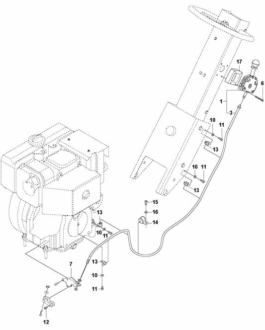 Throttle Control - Hatz - EPA Assembly Parts For LG 504 Reversible Plate Compactor By Husqvarna