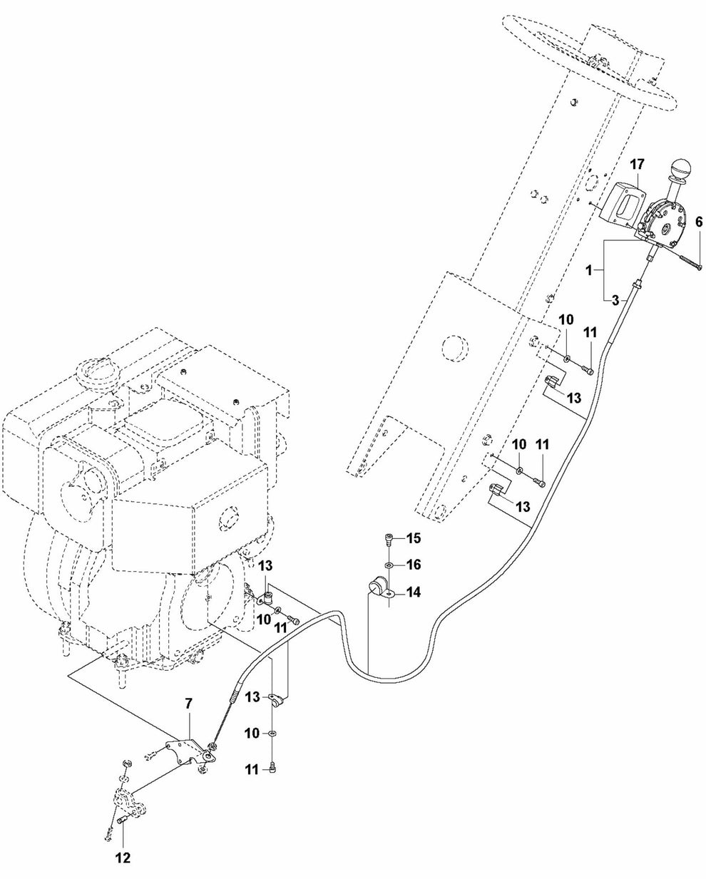 Throttle Control - Hatz - EPA Assembly Parts For LG 504 Reversible Plate Compactor By Husqvarna