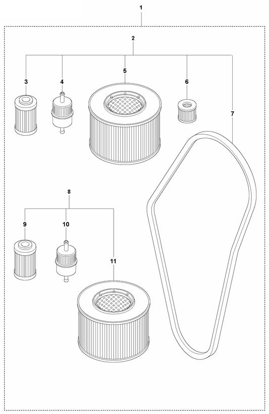 Start Up Kit Assembly Parts For LG 504 Reversible Plate Compactor By Husqvarna