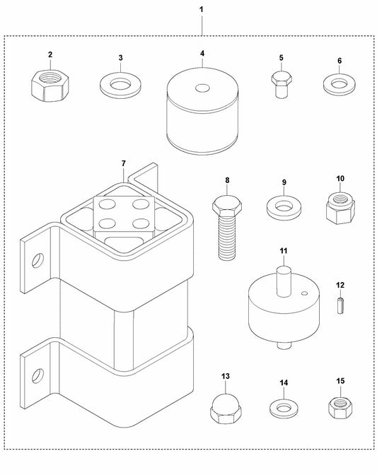 Shock Absorber Repair Kit Assembly Parts For LG 504 Reversible Plate Compactor By Husqvarna