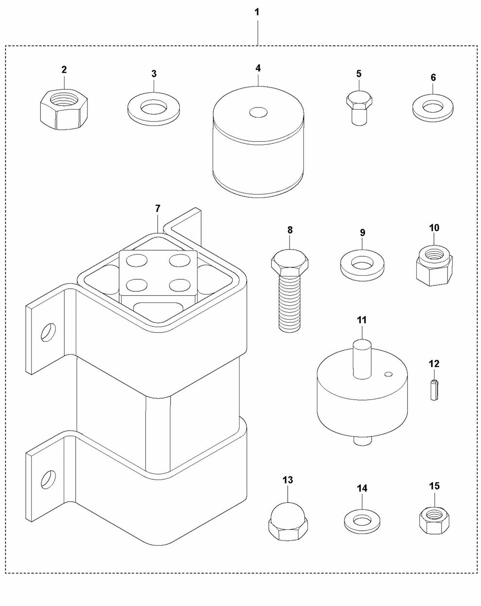 Shock Absorber Repair Kit Assembly Parts For LG 504 Reversible Plate Compactor By Husqvarna