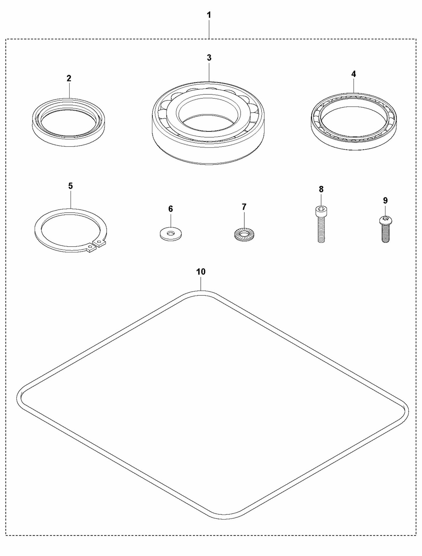 Eccentric Element Repair Kit Assembly Parts For LG 504 Reversible Plate Compactor By Husqvarna