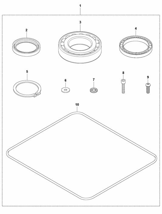Eccentric Element Repair Kit Assembly Parts For LG 504 Reversible Plate Compactor By Husqvarna