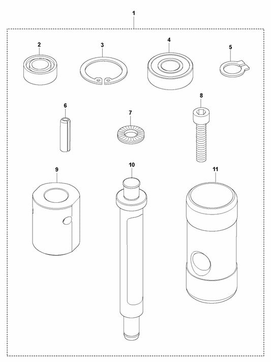 Forward And Reverse Piston Repair Kit Assembly Parts For LG 504 Reversible Plate Compactor By Husqvarna