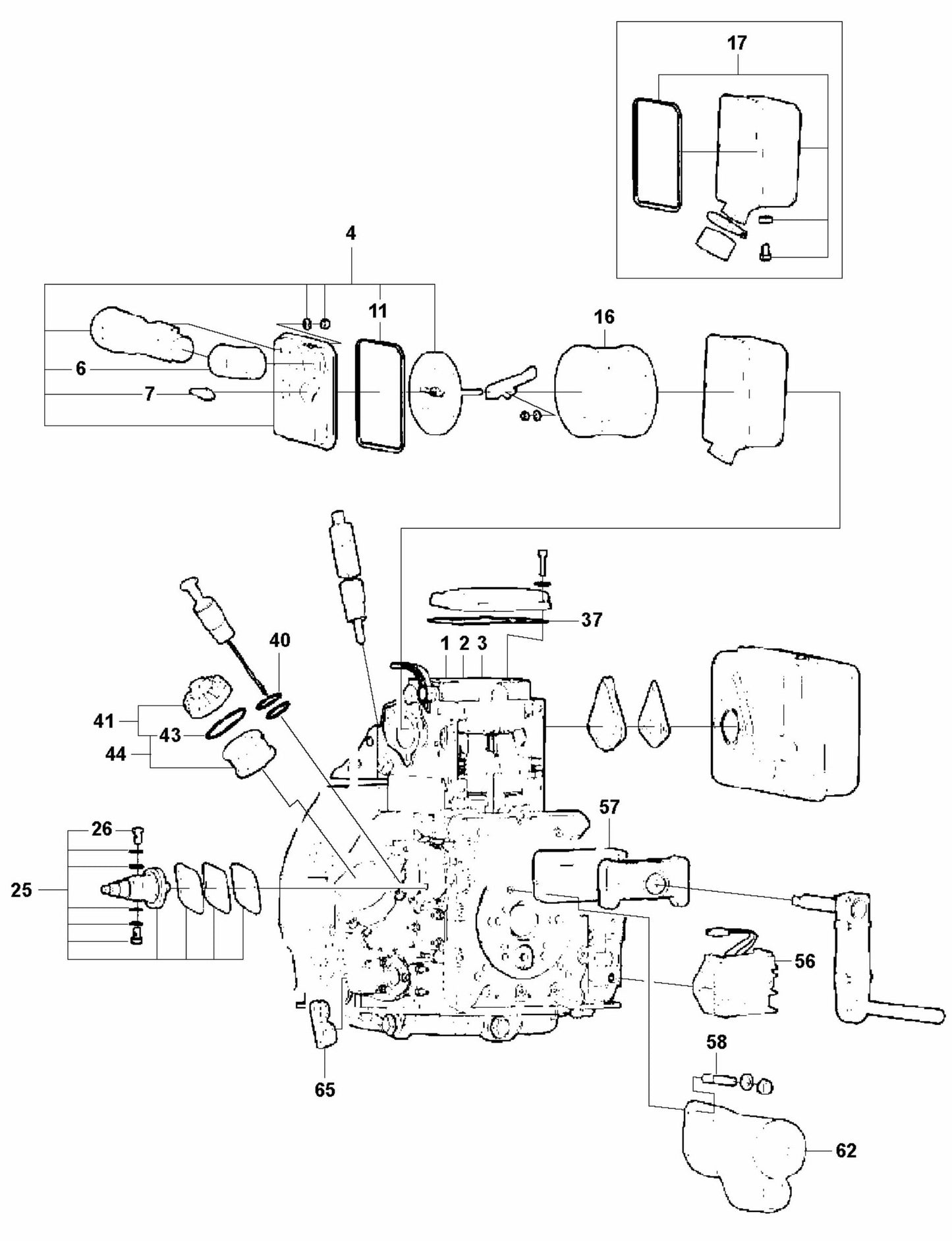 Engine- Hatz 1D81Z Assembly Parts For LG 504 Reversible Plate Compactor By Husqvarna