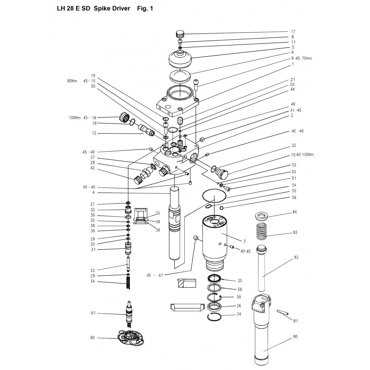 LH 28 E SD Impact Assembly