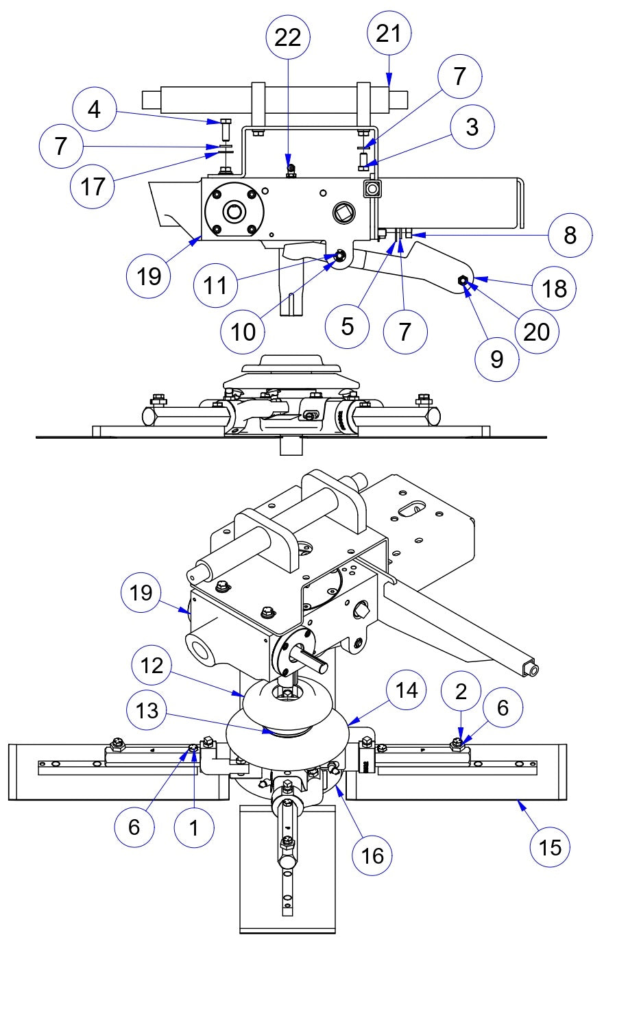MP215, MP235 Mechanical Pro Riders Left Hand Rotor Assembly Parts by Allen Engineering