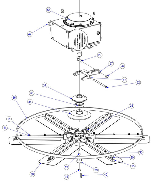HP205 High Performance Riders Left Hand Rotor Assembly Parts by Allen Engineering