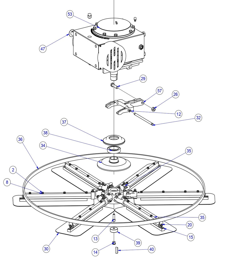 HP205 High Performance Riders Left Hand Rotor Assembly Parts by Allen Engineering