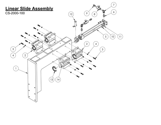 CS-2000-100 Linear Slide Assembly
