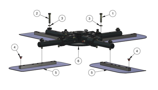 RP235, RP245 Polishing Trowels Lower Rotor (Left Hand) Assembly Parts by Allen Engineering