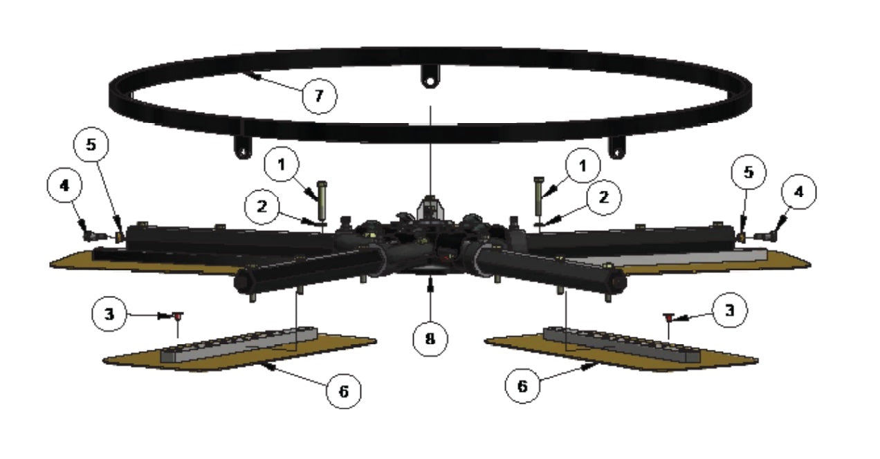 MSP475 Mechanical Super Pro Lower Rotor Assembly (Left Hand) Parts by Allen Engineering
