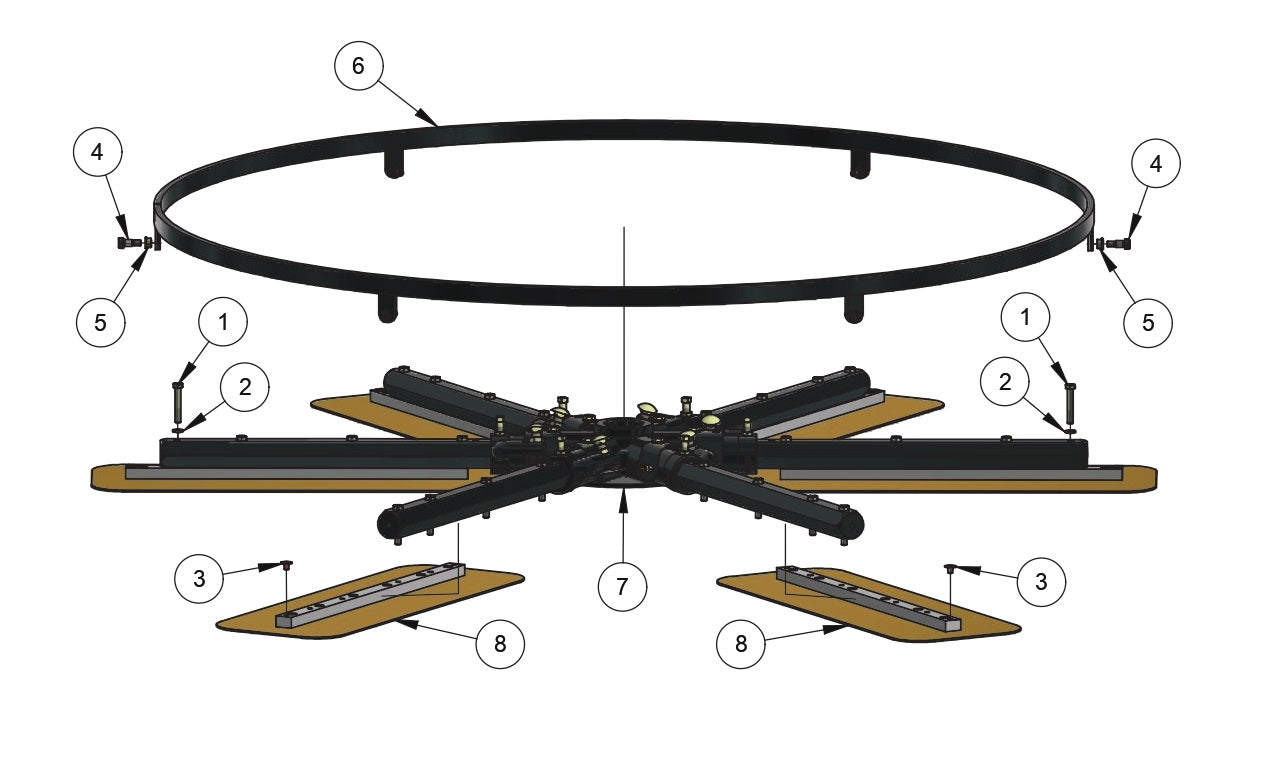 HDX780 Hydra Drive Extreme Lower Rotor Assembly (right Hand) Parts by Allen Engineering
