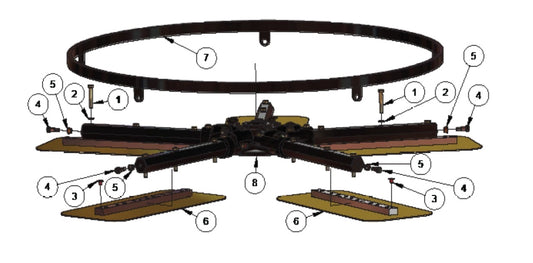 MSP475 Mechanical Super Pro Lower Rotor Assembly (Right Hand) Parts by Allen Engineering