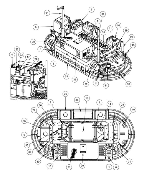 MSP475 Mechanical Super Pro Riders Lower Unit Assembly Parts by Allen Engineering