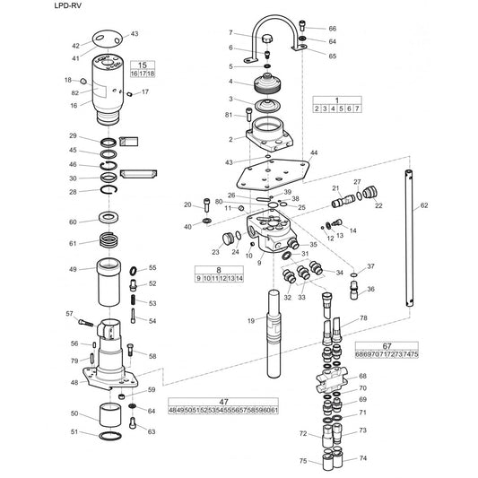 LPD RV Hydraulic Post Drivers Parts By Atlas Copco