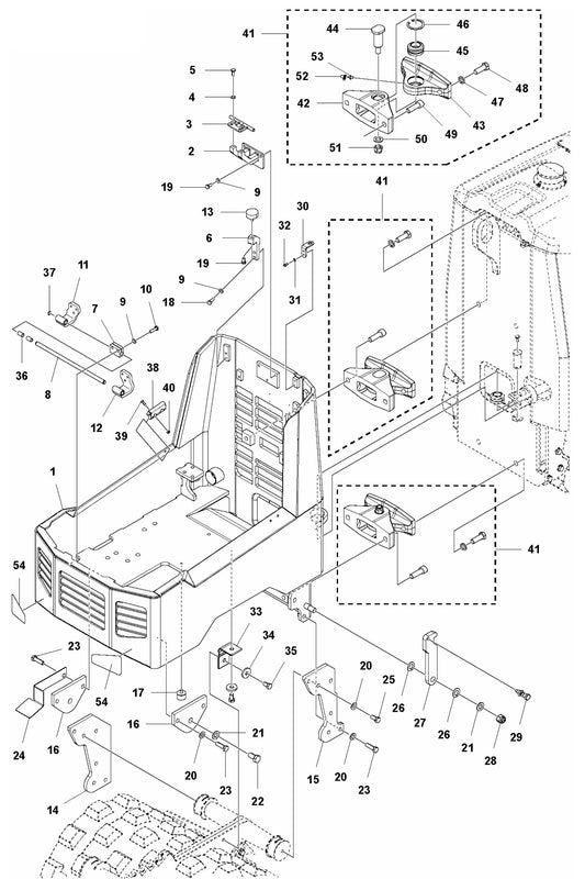 Frame- Front Assembly Parts For LP 9505 Trench Roller By Husqvarna