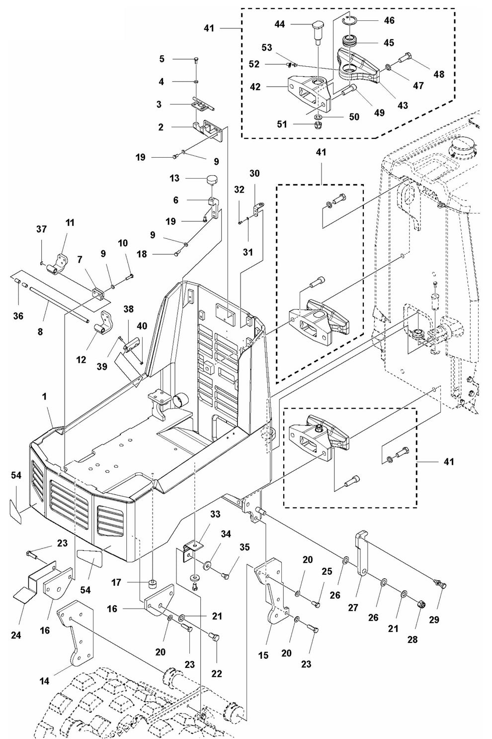 Frame- Front Assembly Parts For LP 9505 Trench Roller By Husqvarna