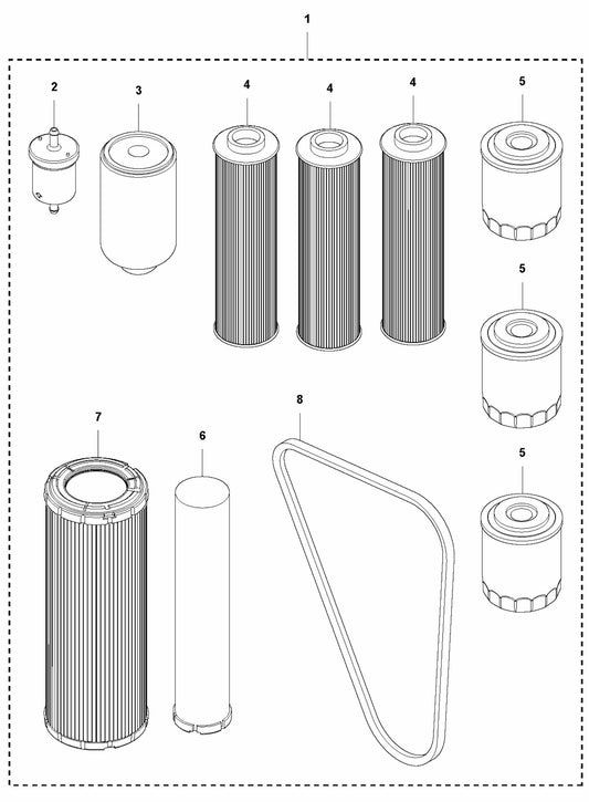 Start Up Kit- Kubota Assembly Parts For LP9505 Trench Roller By Husqvarna