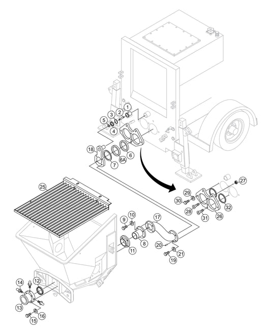 LS600 Hopper Interior Assembly Parts