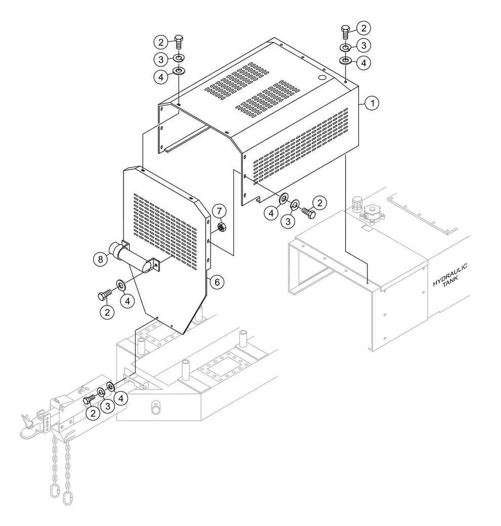 LS600 Engine Cover Assembly Parts
