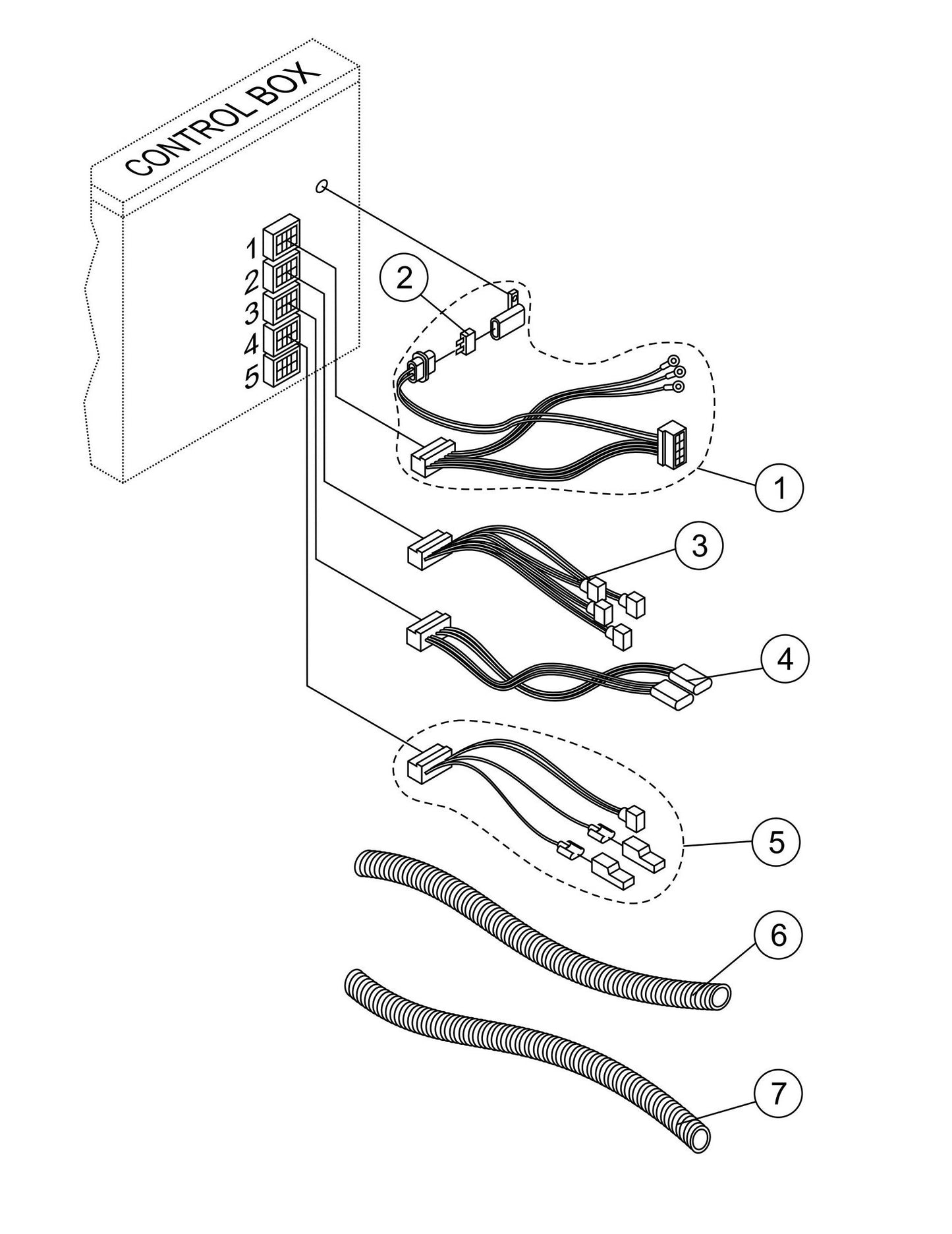 LS600 Control Box Harness Assembly Parts