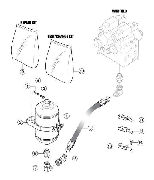 LS600P Accumulator Assembly Parts