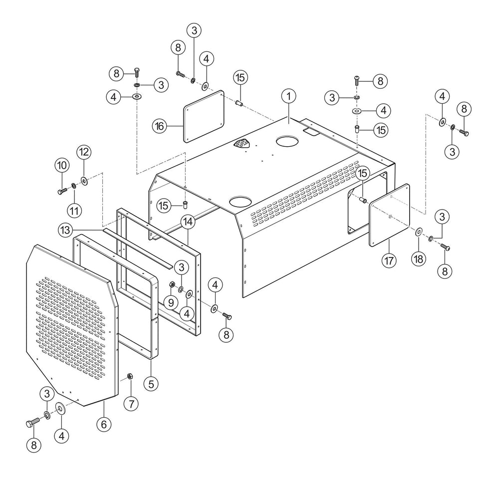 LS600P Engine Cover Assembly Parts