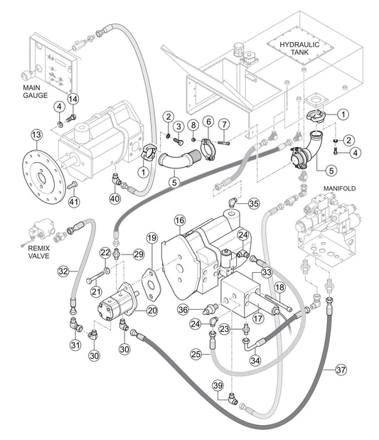 LS600P Hydraulic Pump Assembly Parts