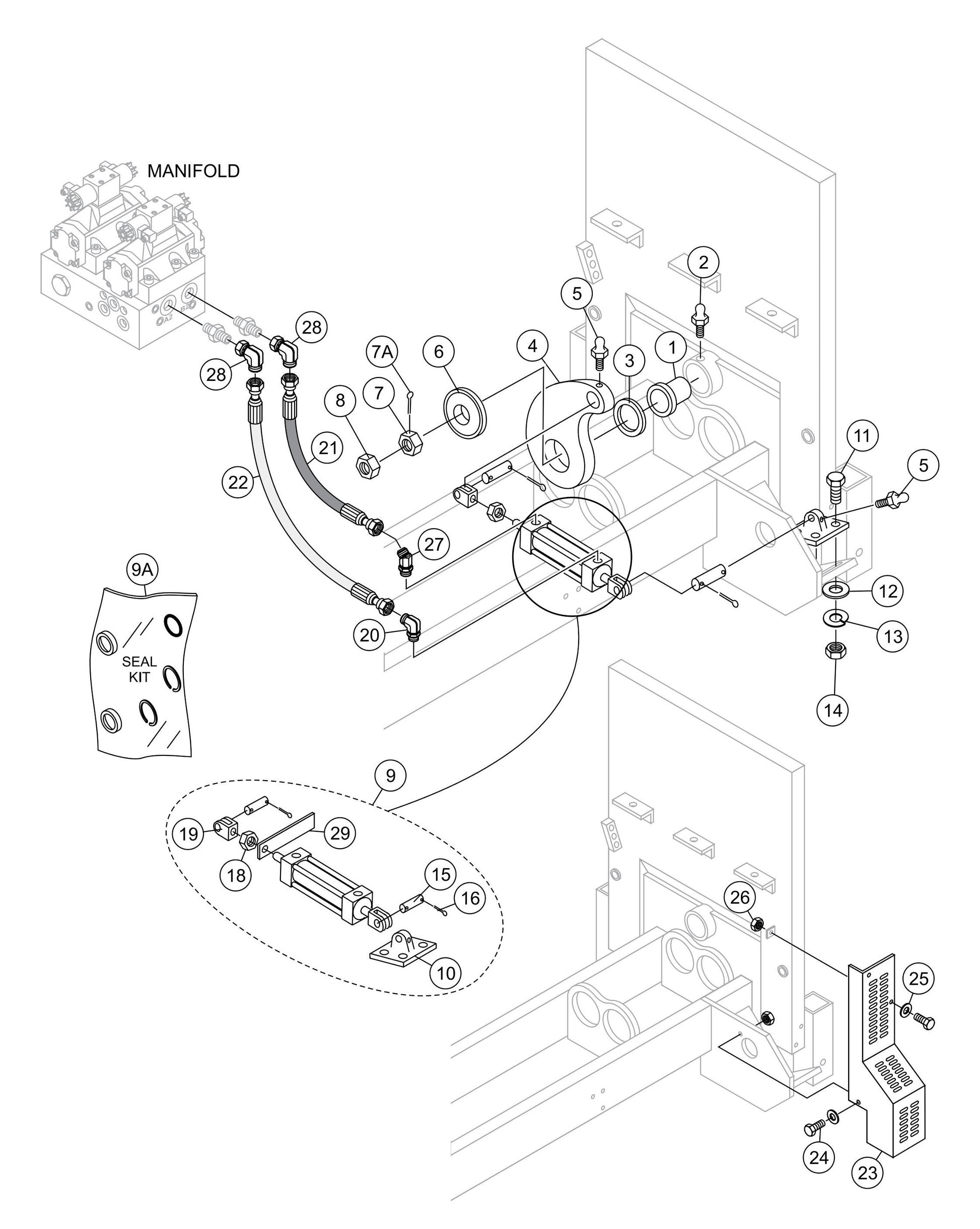 LS300 Shuttle Cylinder Assembly Parts