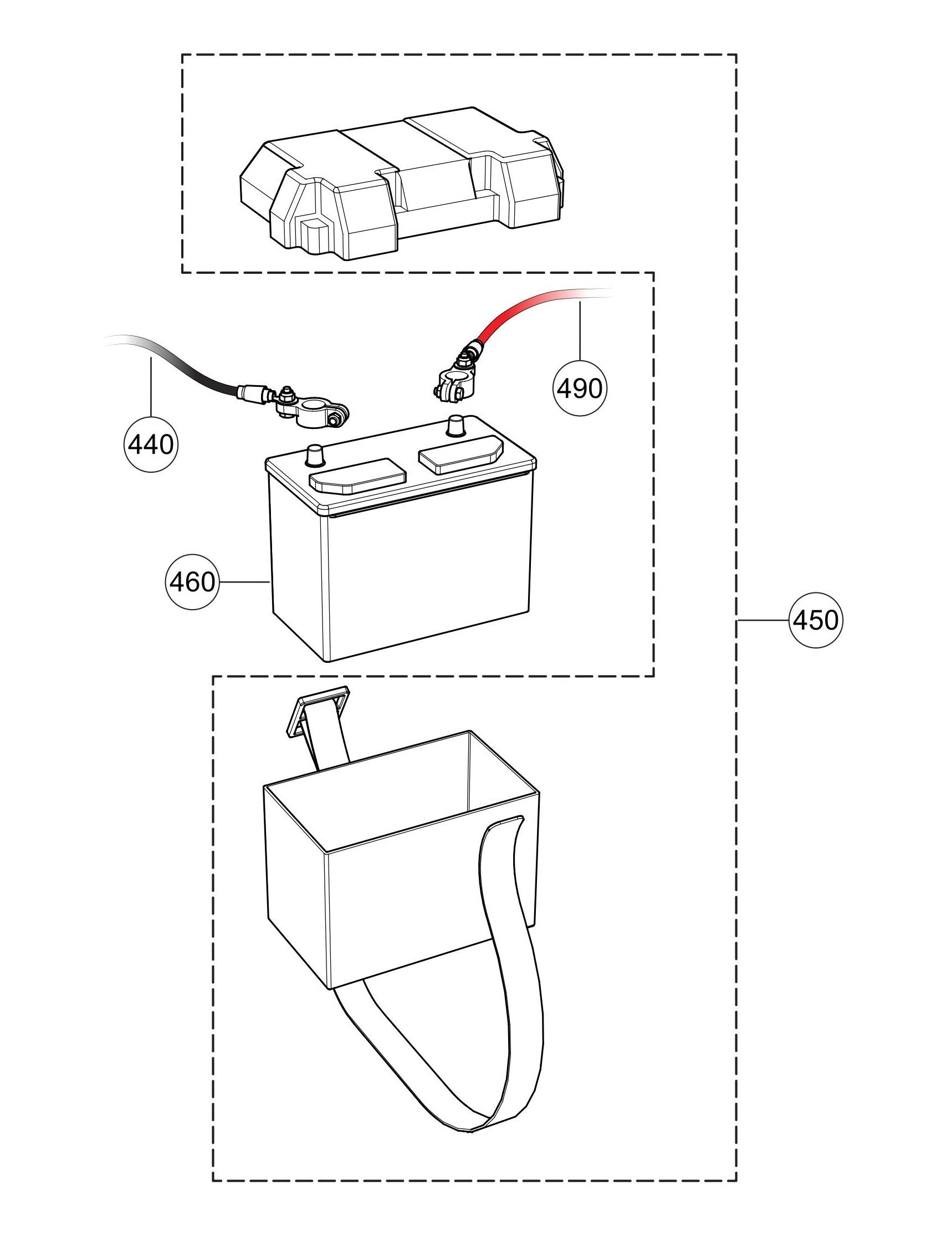 LS300G Battery Assembly Parts