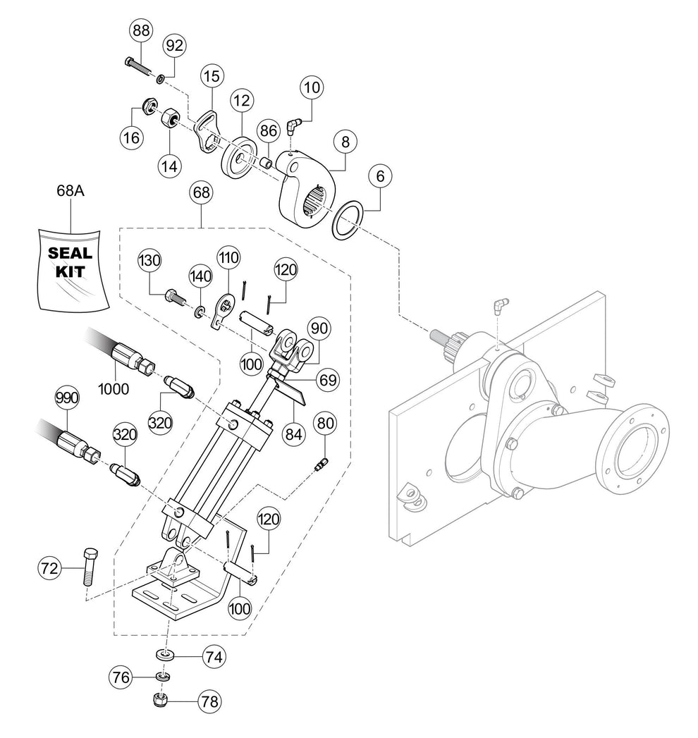 LS300G Shuttle Cylinder Assembly Parts