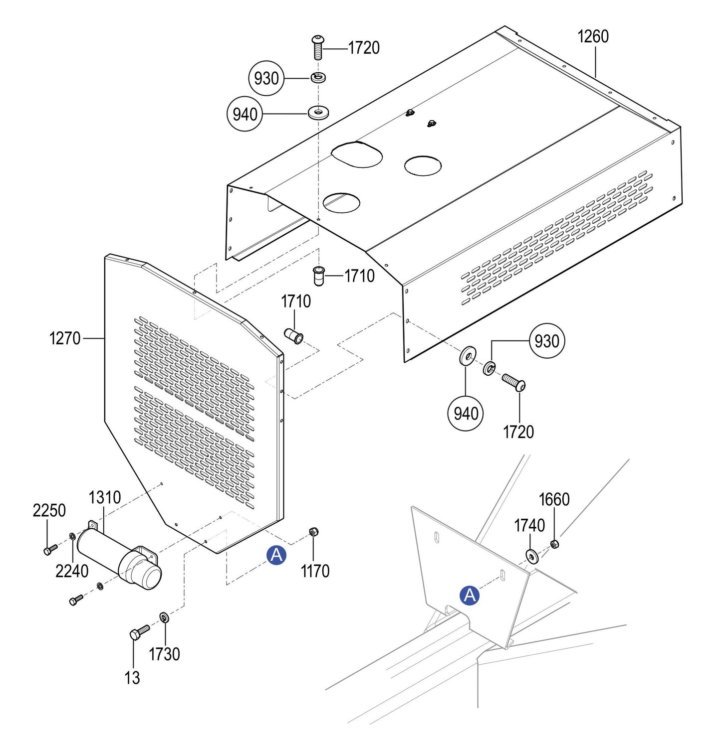 LS300GK Engine Cover Assembly Parts