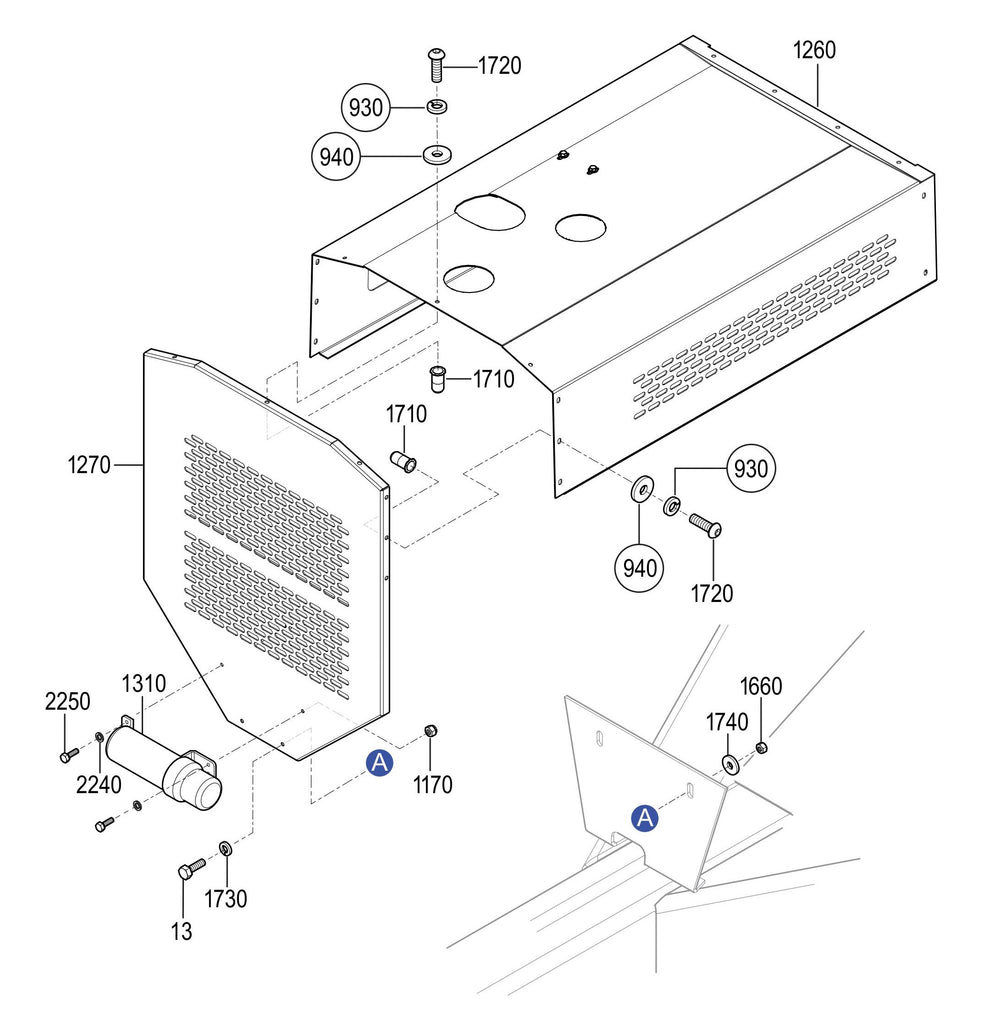 LS300GK Engine Cover Assembly Parts